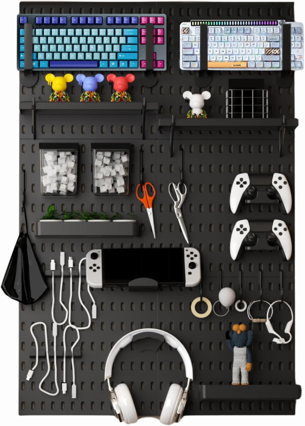 Tech Accessories Images - Peg Board Wall Organizer for Gaming