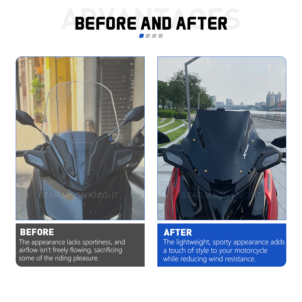 Motorcycle Sport Windshield Fo - X Tech Accessories reseña y precio