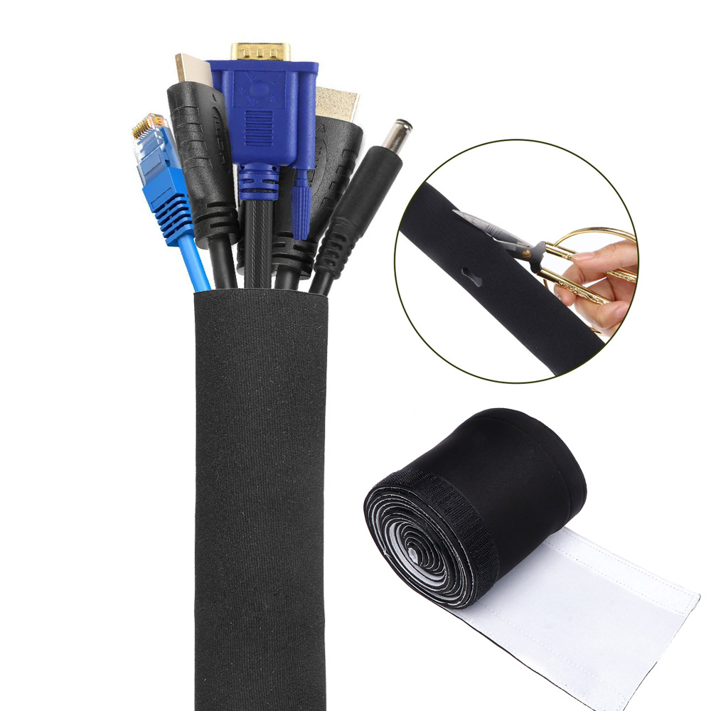 DIY Cable Management Sleeve Br - Cable Sleeve Neoprene reseña y precio