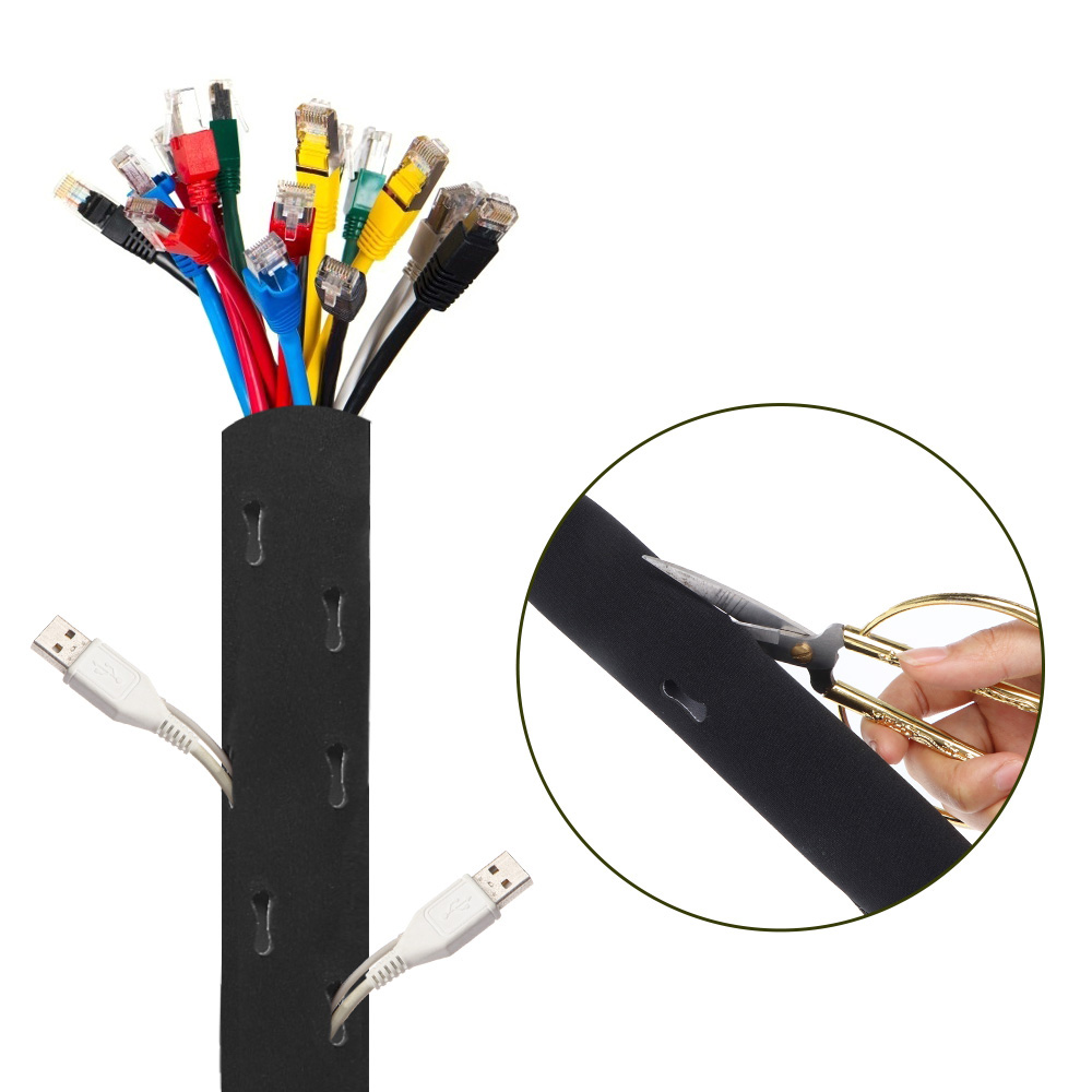 DIY Cable Management Sleeve Br - Cable Sleeve Neoprene reseña y precio