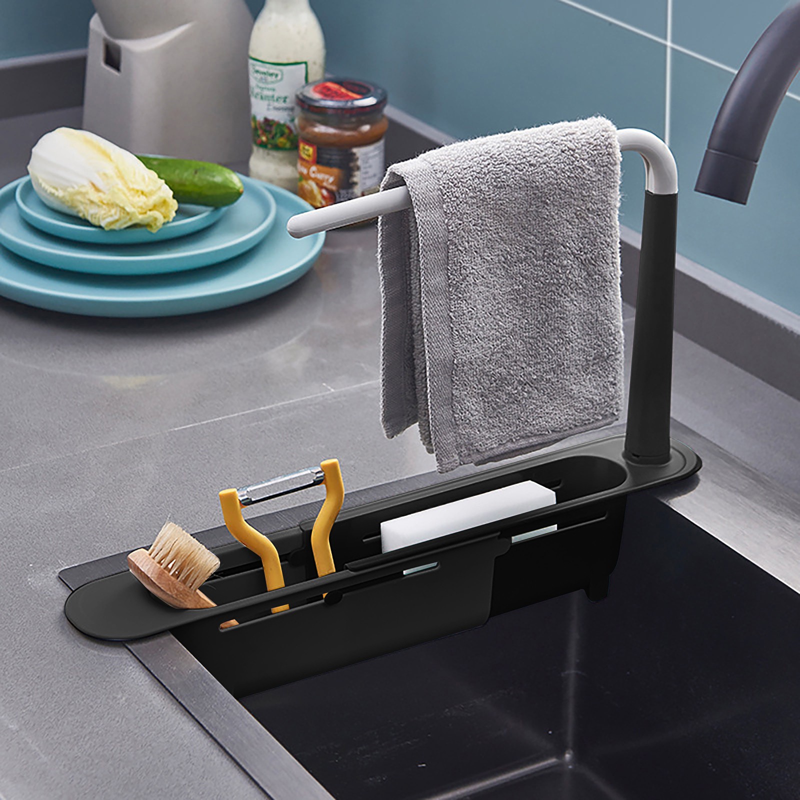 elescopic Sink Shelf Drainer R - Tech Accessories Organizer reseña y precio