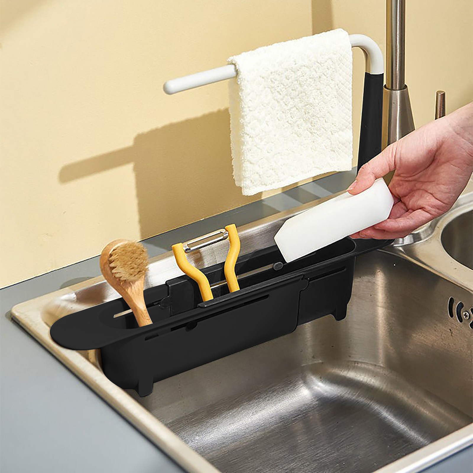 elescopic Sink Shelf Drainer R - Tech Accessories Organizer reseña y precio