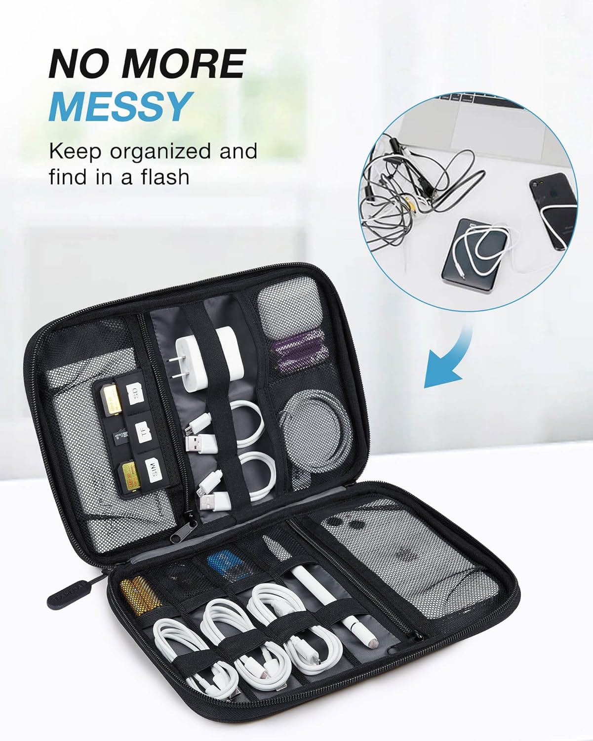 Large Electronics Travel Organ - Tech Accessories Images reseña y precio