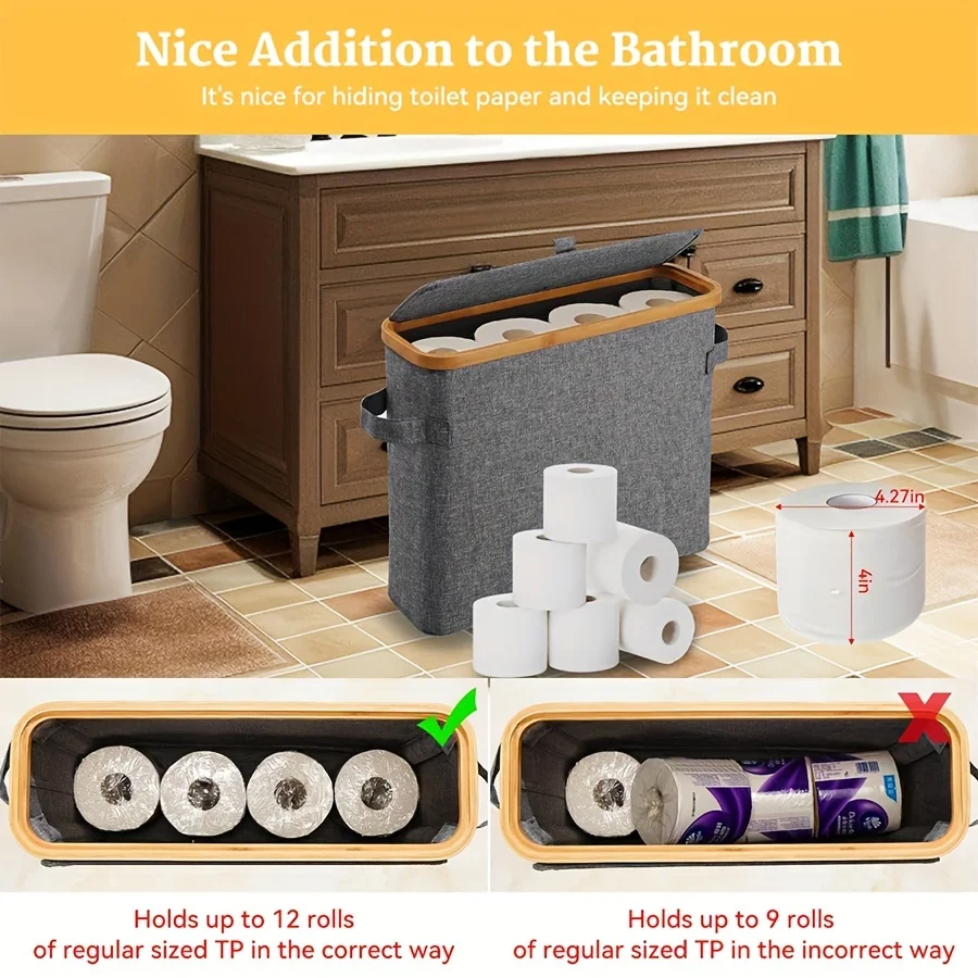 12Rolls Bamboo Toilet Paper Ho - Tech Accessories Organizer reseña y precio