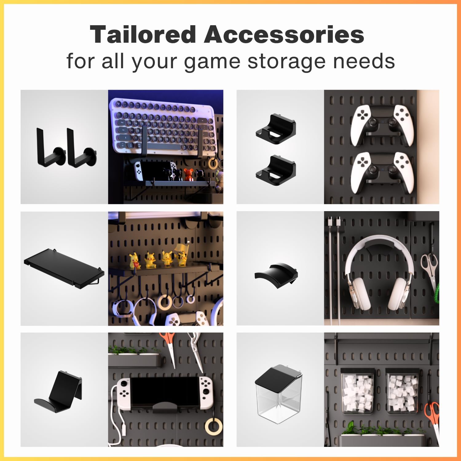 Peg Board Wall Organizer for G - Tech Accessories Images reseña y precio