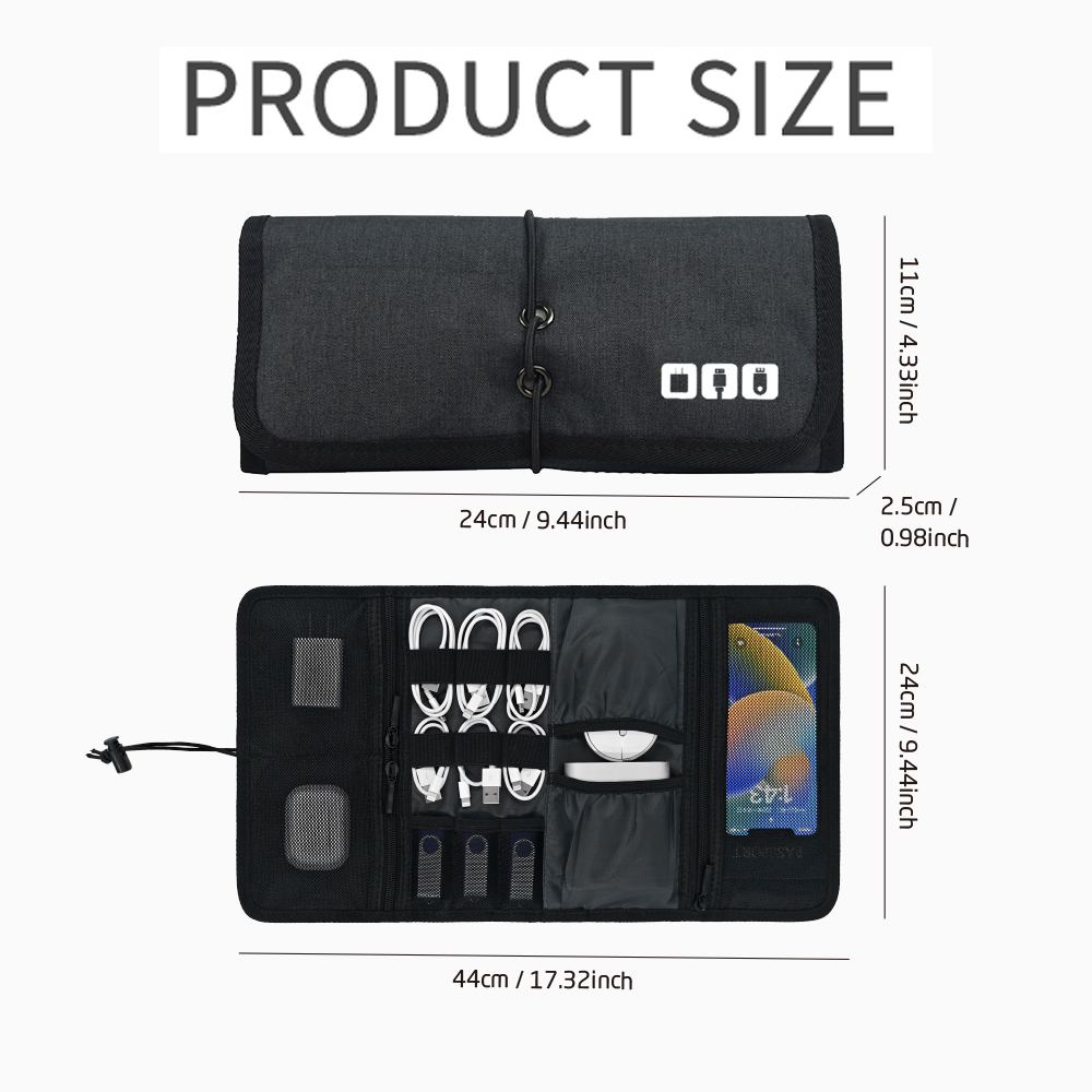 Portable Foldable Travel Cable - Tech Accessories Organizer reseña y precio