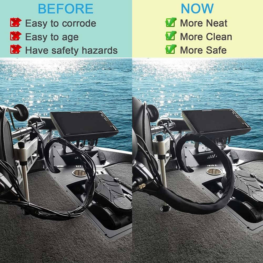 Trolling Motor Cable Organizer - Cable Sleeve Neoprene reseña y precio