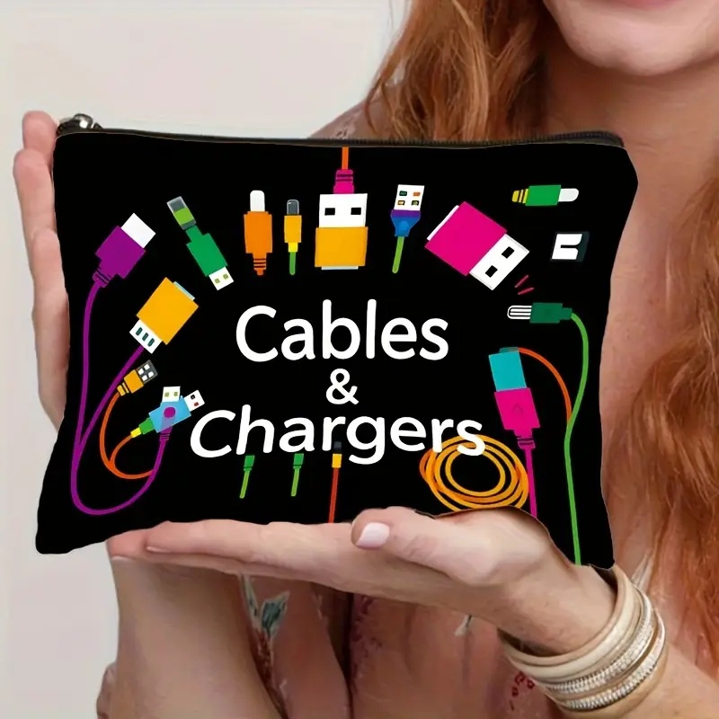 Black Tech Icon Cable Organize - Tech Accessories Travel reseña y precio