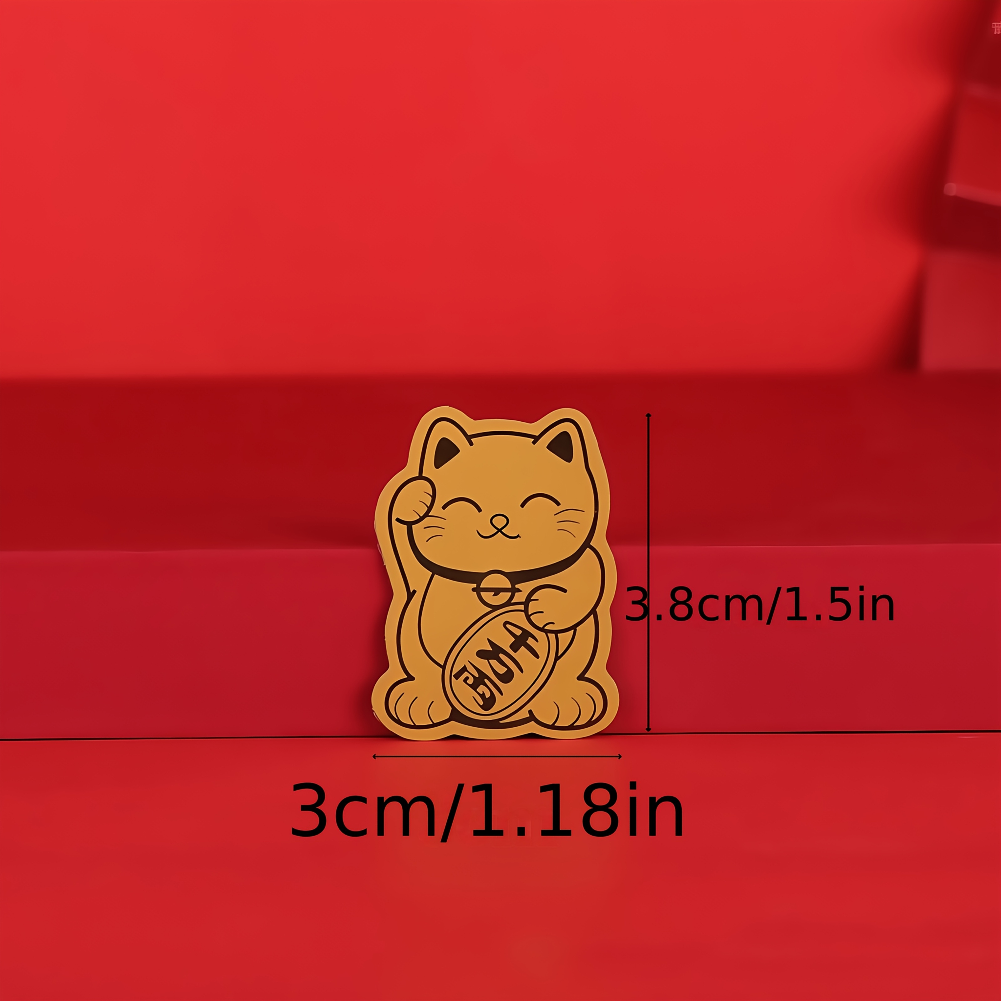 6 Gold Lucky Cat Stickers - De - Tech Accessories Tablet reseña y precio