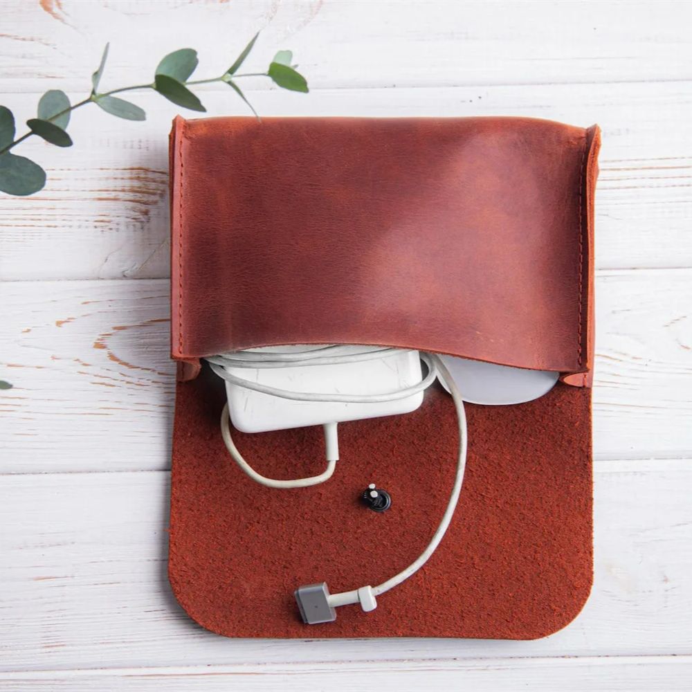 Genuine Leather MacBook Mouse  - Tech Accessories Travel reseña y precio